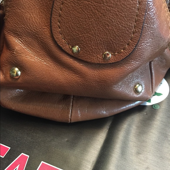 HYPE Leather Satchel CAMEL